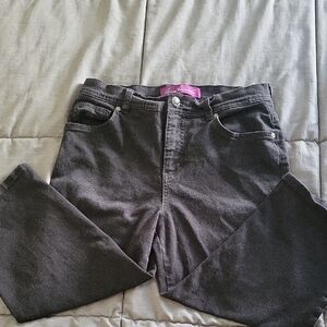 Gloria Vanderbilt Dark Gray Wide Leg Capri